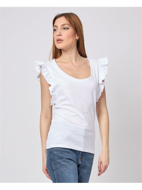 T-shirt donna Silvian Heach in maglia fine SILVIAN HEACH | GPP25205CNWHITE